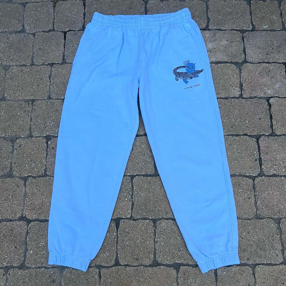 Lacoste x Bridgerton Netflix Joggers Crocodile Alligator Size 44